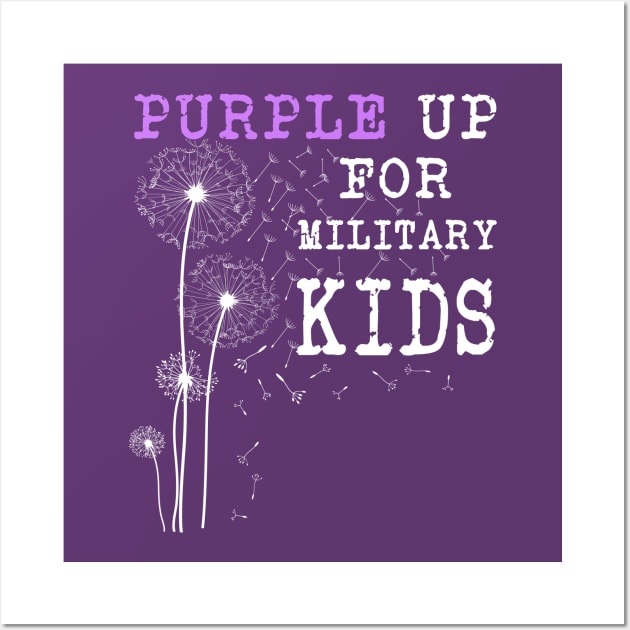 Purple up for Military Kids - Month of the Military Child Wall Art by peskybeater